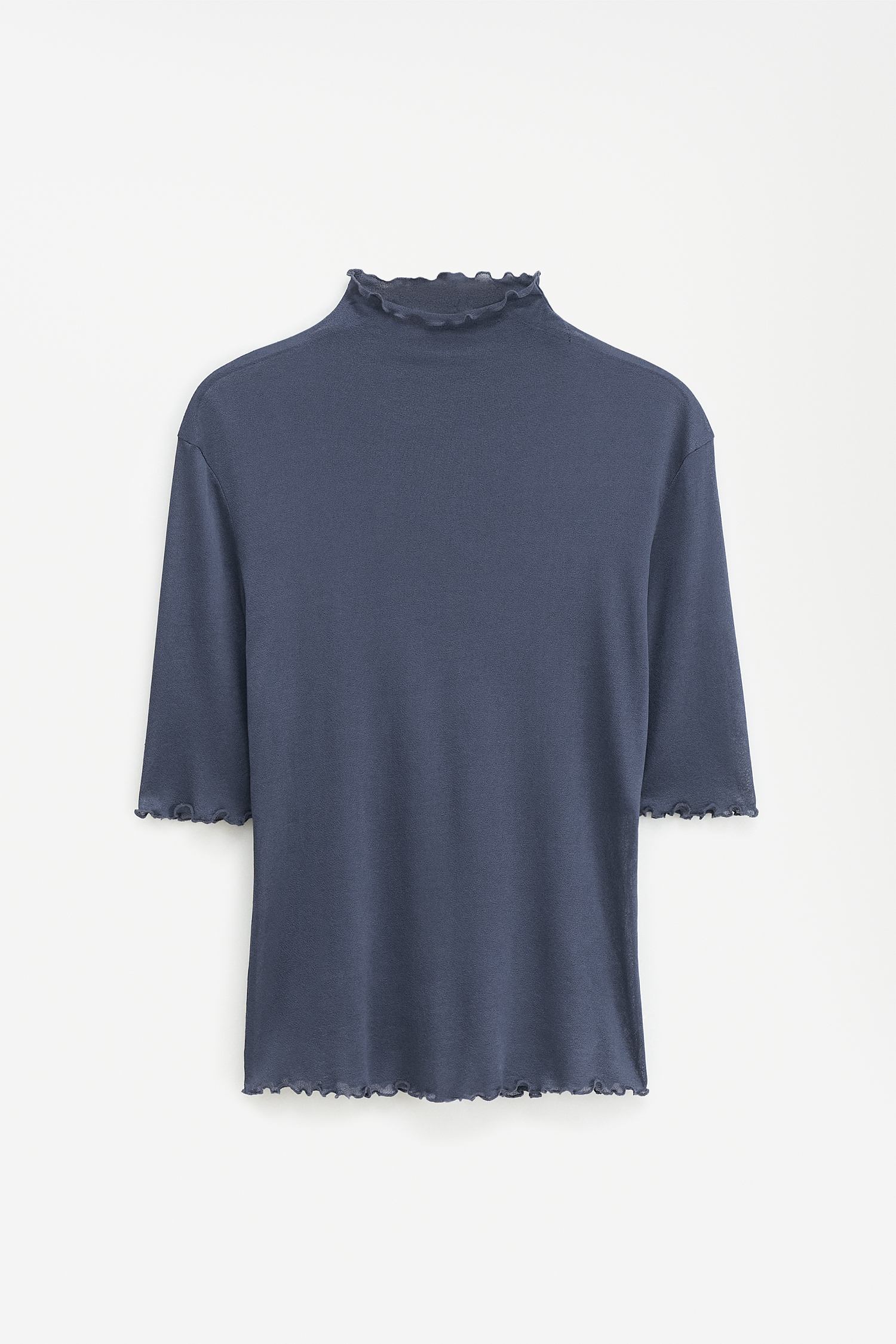 Shop Filippa K Mock Neck Frill Top